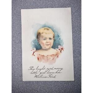 c1893 Victorian Trade Card Mellin's Food, World's Fair, Chicago Baby Picture